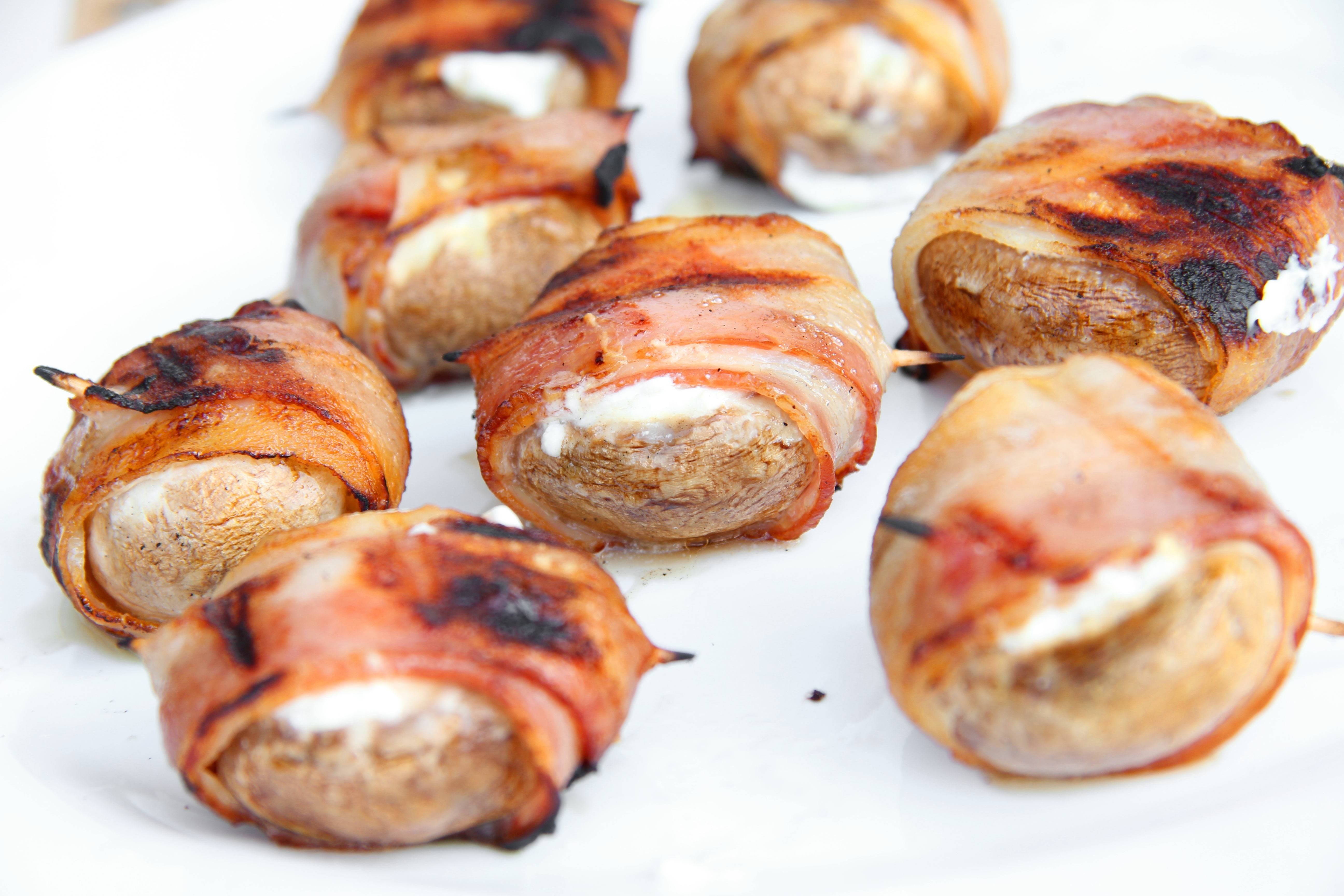 Grillezett-töltött gombafejek recept recept fotó