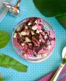 Helado vegano de fresa con almendras (Thermomix)