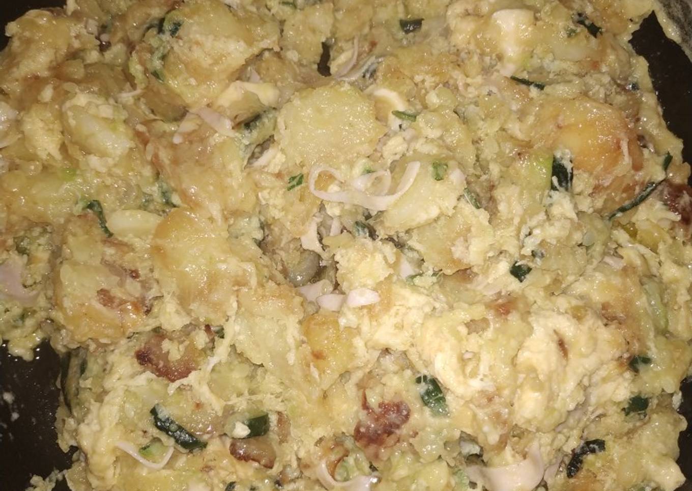 Revuelto de patata y calabacín