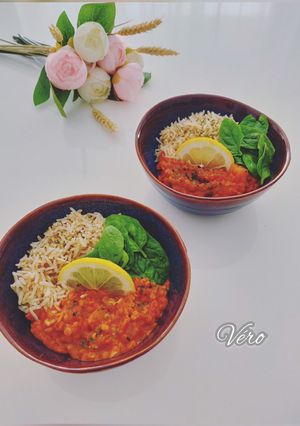 Une photo de Dahl de lentilles