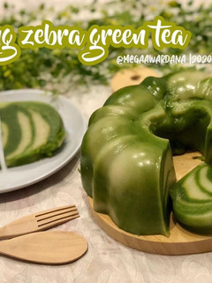 Foto resep Puding zebra green tea