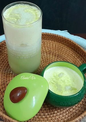 Hình của món Sữa hạt matcha kem sữa béo.