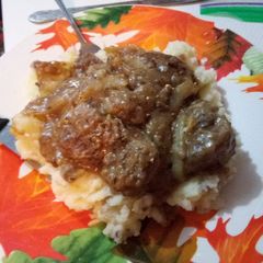 Beef Liver and Onions in Gravy A picture of Beef Liver and Onions in Gravy.