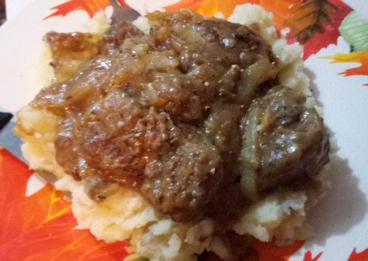 Recipe of Ultimate Beef Liver and Onions in Gravy