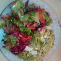 Foto principal de Zapallitos revueltos con ensalada fresca mixta