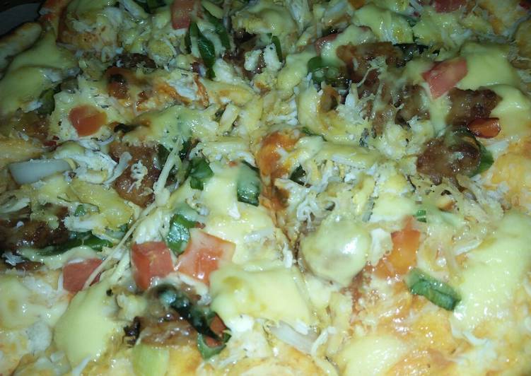 Pizza Homemade Chicken Cheese Mozarella