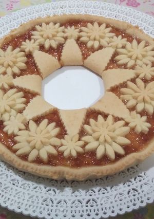 Foto di Crostata all'olio con marmellata di pesche