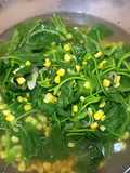 Sayur rebus bayam jagung