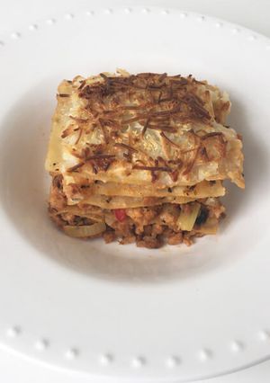 Una foto de Lasaña de soja