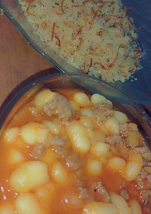 صورة لوصفة فاصوليا بيضه وبرغل بشعيريه 🤷🏻‍♀️😋