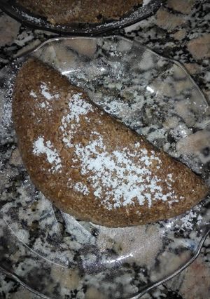 Una foto de Panqueques de chocolate, avena y chía.😋😋