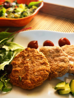 Una foto de Hamburguesas de pavo y avena