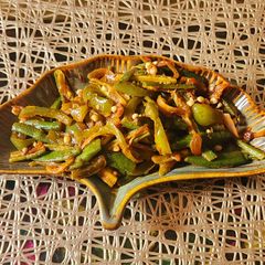A picture of Capsicum Bhindi Sabji.