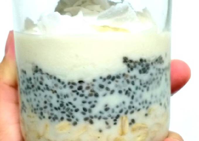 Resep Overnight oats sahur simpel Enak pulaaa, Enak