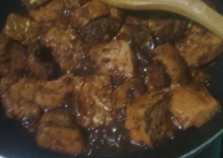 Tahu dan tempe bacem oke