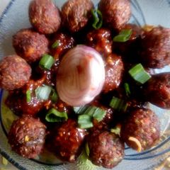 A picture of Dry Manchurian.
