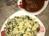 Couscous with spinach