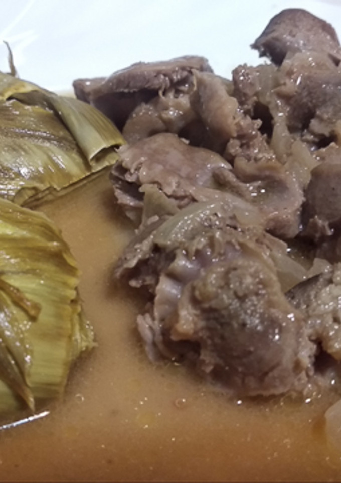 Una foto de Mollejas de pollo al vino de pitarra