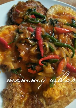 Foto resep Telur ceplok saus asam manis