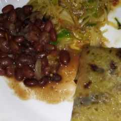 A picture of Rice and beans.