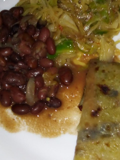 A picture of Rice and beans.