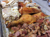 Pollo asado relleno con chorizo