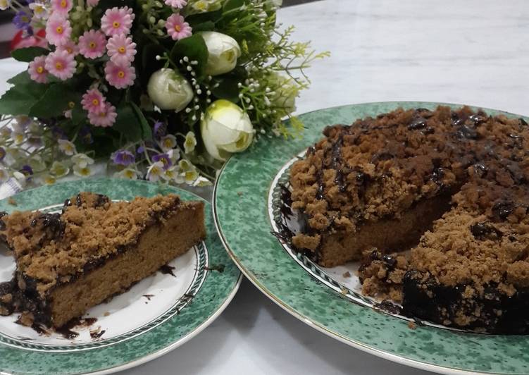 Bolu Milo siram Coklat Ganache