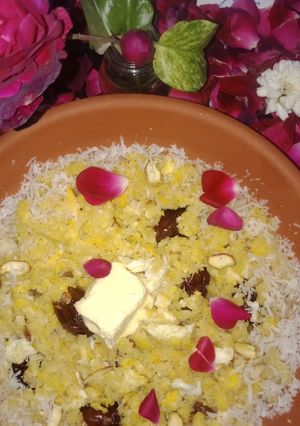 A picture of Eggs coconut halva.