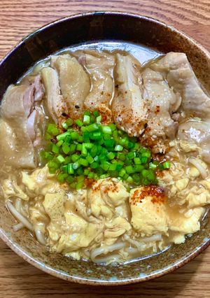 親子澆汁麵 的食譜成品照片