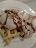 Waffle com gelado