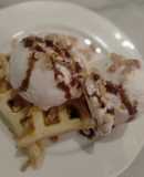 Waffle com gelado