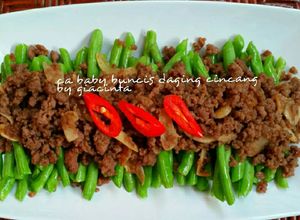 Foto resep Ca baby buncis daging cincang