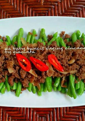 Foto resep Ca baby buncis daging cincang