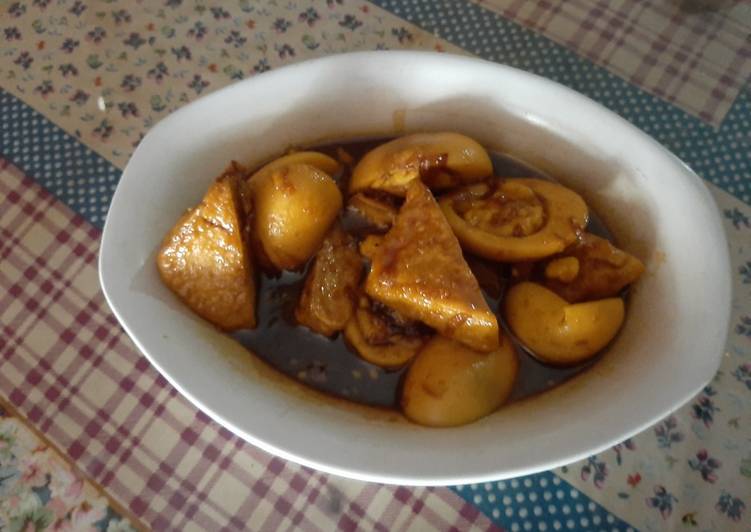 Tahu dan telur kecap