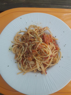 Una foto de Pasta a la amatriciana