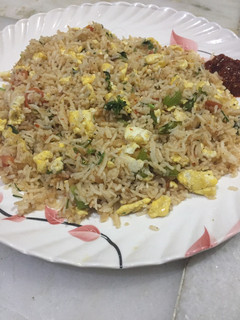 A picture of Egg fried rice.