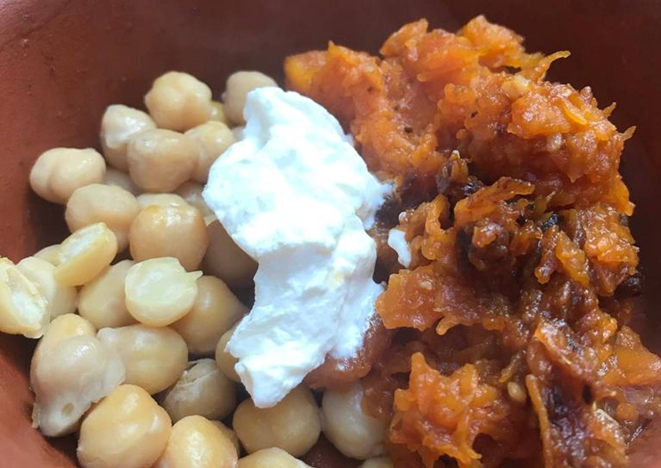 Calabaza con garbanzos
