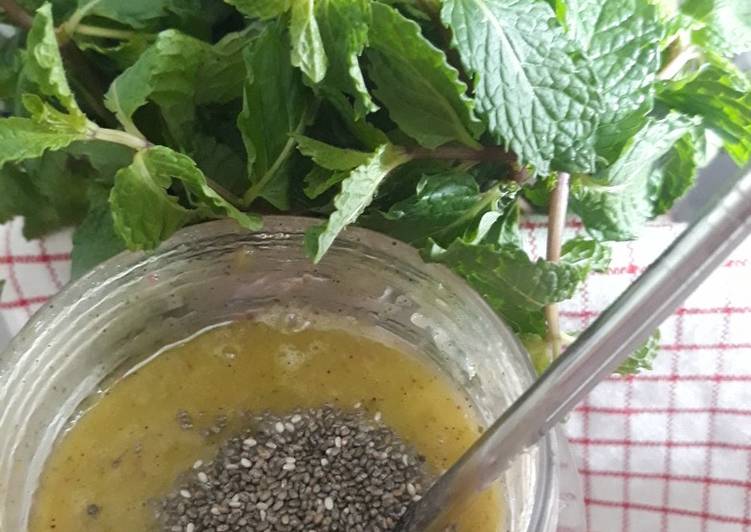 Cara Membuat Jus Sehat Kiwi Nanas Apel Jeruk Mint Chiaseed Super Enak