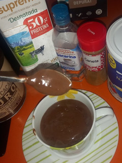 Una foto de Chocolate a la taza light proteico en microondas