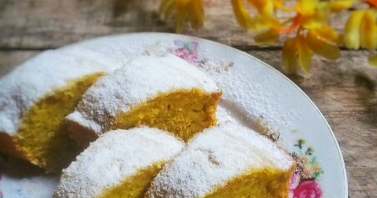 Resep Cake Labu Kuning No Mixer oleh Arvina Harahap - Cookpad