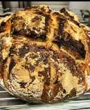 Pan casero de masa madre, estilo rĂşstico (manitoba y centeno)