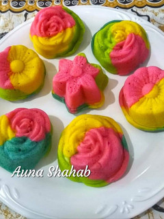 Foto resep Bolu Kukus Pelangi (tanpa mixer)