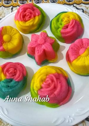 Foto resep Bolu Kukus Pelangi (tanpa mixer)