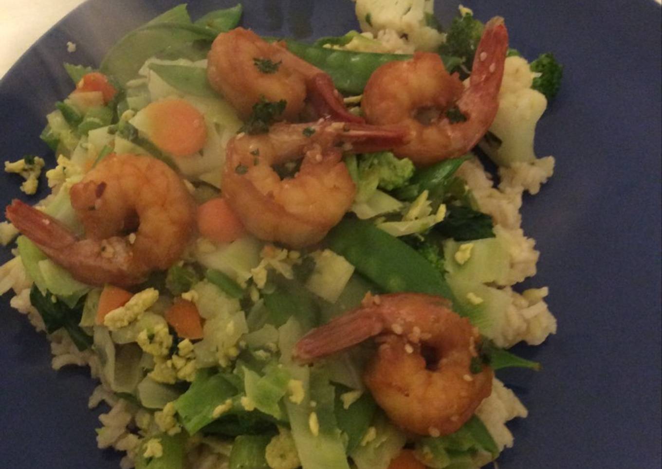 Stir fry with shrimp 