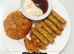 Hình của món Chả cốm chay.