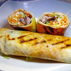 A picture of Pan Grilled Beef Shawarma.
