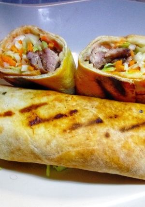 A picture of Pan Grilled Beef Shawarma.