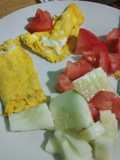 Omelette con ensalada