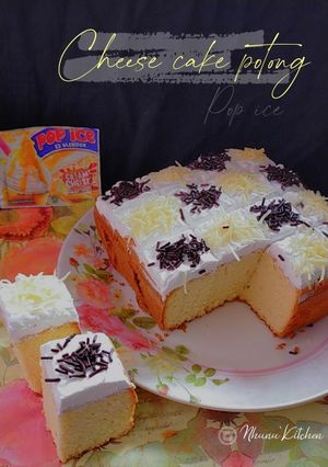 Foto resep Cheese cake potong pop ice (all in one)