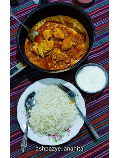 عکسی از دستور 🍗مرغ آبپز و پلو🍚